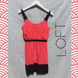 Ann Taylor LOFT Coral and Black Dress
